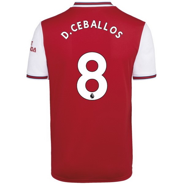 Camiseta Arsenal NO.8 D.Ceballos Primera equipo 2019-20 Rojo